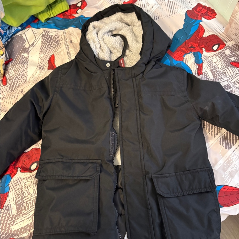 Cat & Jack Black Hooded Kids Puffer Jacket